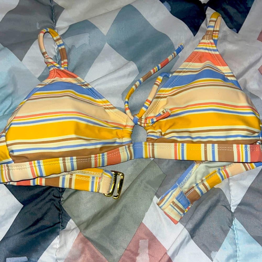 Striped bikini top